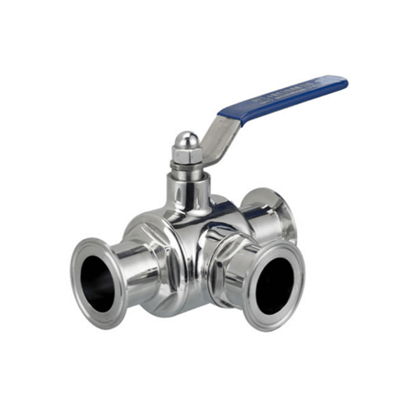 Van bi 3 ngả vi sinh clamp inox 304, 316L - Ảnh 3