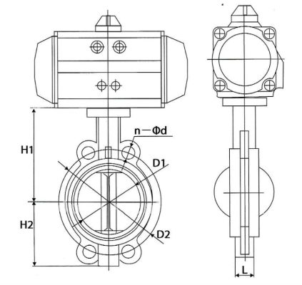 van bướm điều khiển khí nén