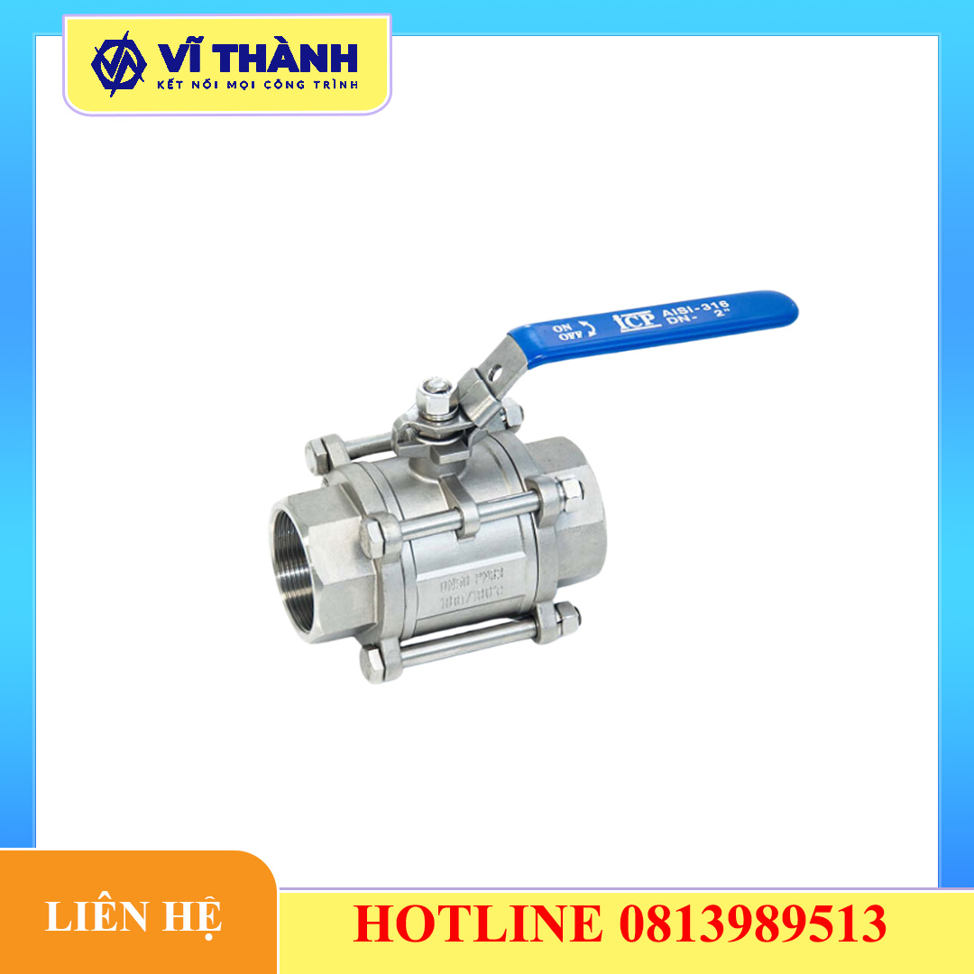 Van bi 3pc ren tay gạt – Tiêu Chuẩn INOX VĨ THÀNH