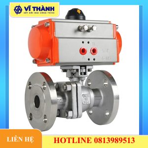 Van Bi Điều Khiển Khí Nén Mặt Bích 304 - Vĩ Thành