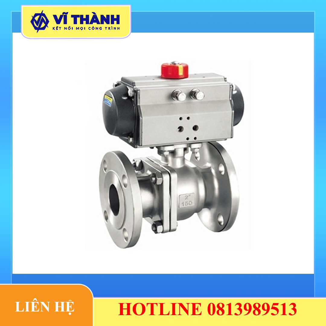 Van Bi Điều Khiển Khí Nén Mặt Bích 304 - Vĩ Thành - Ảnh 2